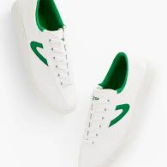 Tretorn Nylite Canvas Sneakers White Green Women’s 6 Preppy Classic NWOB - Picture 2 of 10